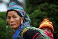 Vietnamese H'mong woman carrying her child Royalty Free Stock Photo